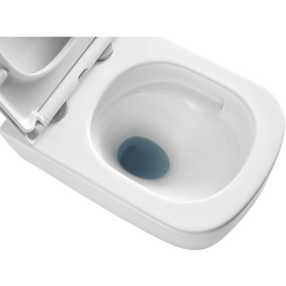 Унитаз подвесной Azario Campo AZ-1883WH с крышкой микролифт (система смыва Торнадо) - фото 4