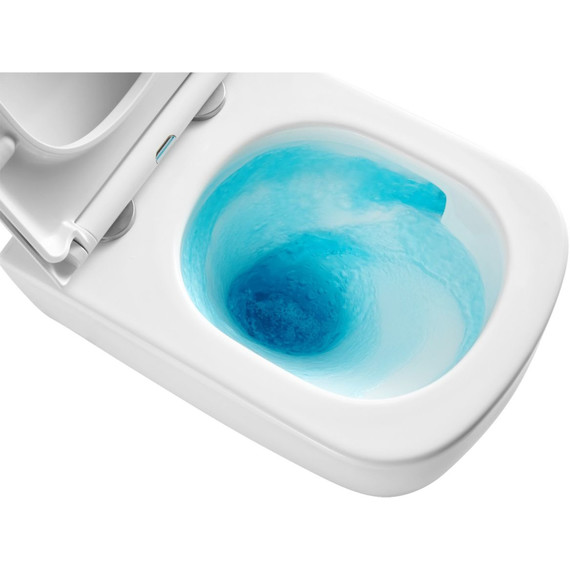 Унитаз подвесной Azario Campo AZ-1883WH с крышкой микролифт (система смыва Торнадо) - фото 5