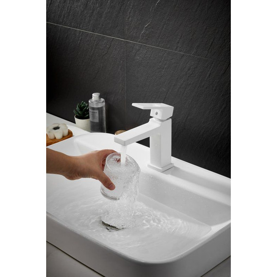 Смеситель для раковины Belz B10658-8, белый - фото 3