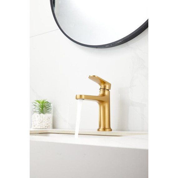 Смеситель для раковины Belz B10713-5, золото брашированное - фото 8