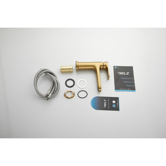 Смеситель для раковины Belz B10713-5, золото брашированное - фото 23