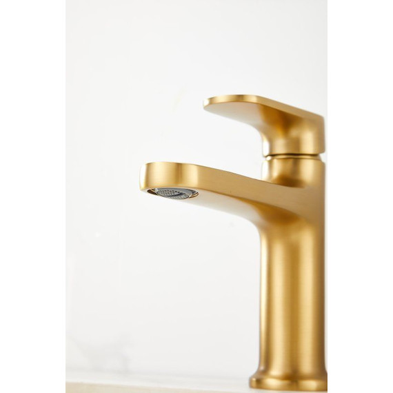 Смеситель для раковины Belz B10713-5, золото брашированное - фото 2