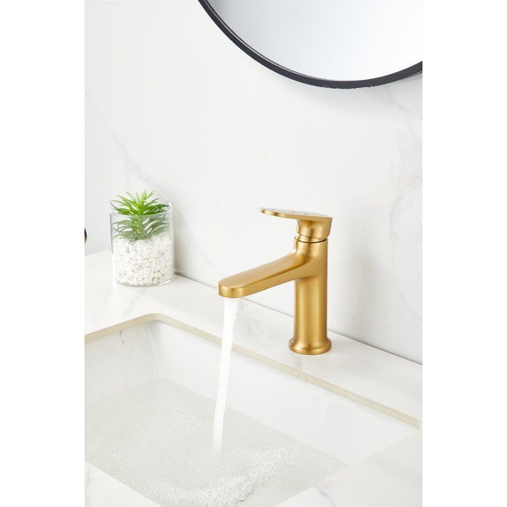 Смеситель для раковины Belz B10713-5, золото брашированное - фото 6