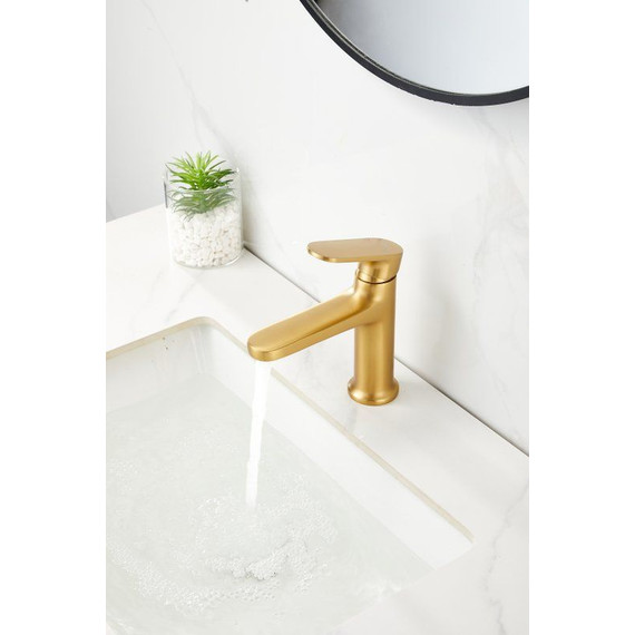 Смеситель для раковины Belz B10713-5, золото брашированное - фото 7