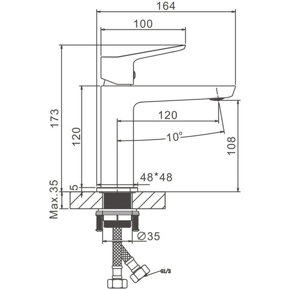 Смеситель для раковины Belz B10715-7, чёрный - фото 24