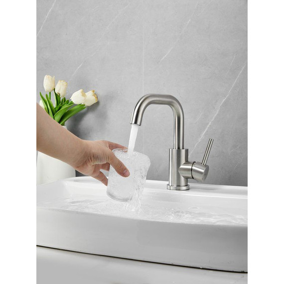 Смеситель для раковины Belz B10809-1, сатин - фото 11