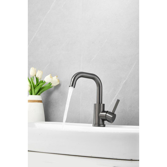 Смеситель для раковины Belz B10810-3, оружейная сталь - фото 2