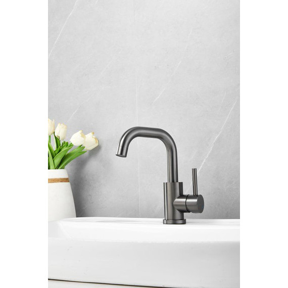 Смеситель для раковины Belz B10810-3, оружейная сталь - фото 5