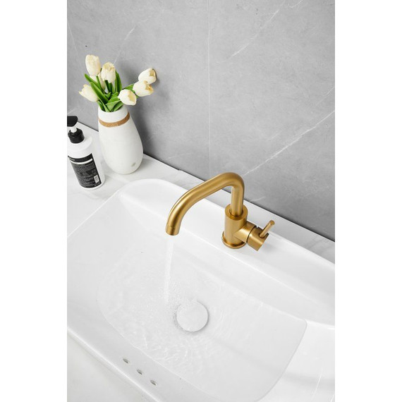 Смеситель для раковины Belz B10810-5, золото - фото 9