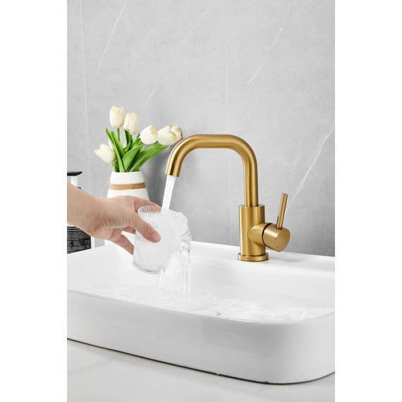 Смеситель для раковины Belz B10810-5, золото - фото 12