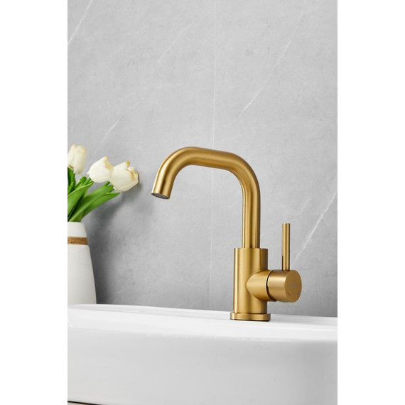 Смеситель для раковины Belz B10810-5, золото - фото 5