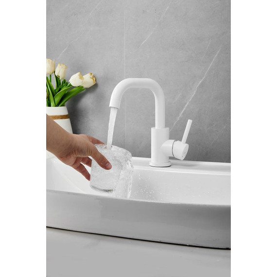 Смеситель для раковины Belz B10810-8, белый матовый - фото 7