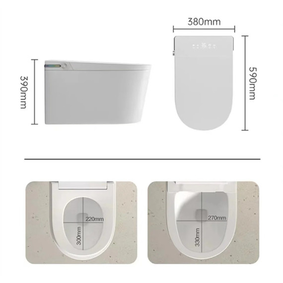 Унитаз-биде подвесной электронный SantiLine SL-5037 (инсталляция в комплекте) - фото, картинка 5 Унитаз-биде подвесной электронный SantiLine SL-5037 (инсталляция в комплекте) - фото 5