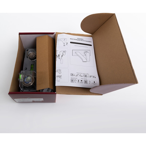 Смеситель для раковины настенный Cezares STYLUS-BLI1-IN-W0 (со скрытой частью) сатин, Цвет производителя: сатин - фото 3