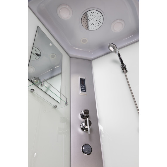 Душевая кабина Niagara Classic 80х80х215 см NG-2307-14F, высокий поддон (40см), стекло матовое, профиль серебро (безсиликоновая сборка) - фото 16