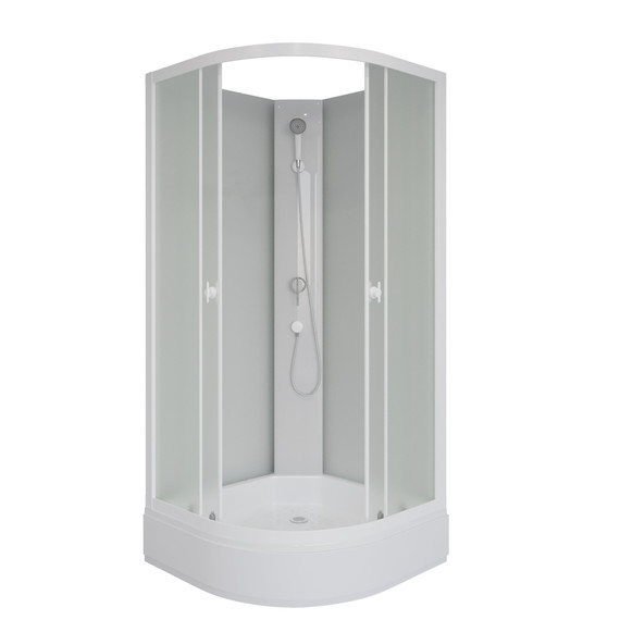 Душевая кабина Niagara Promo P90/26/MT/BK 90х90х200 см, со среднем поддоном (26см), профиль белый, стекло матовое (безсиликоновая сборка) - фото 13