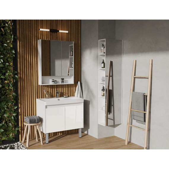 Тумба подвесная с раковиной Акватон Сканди 80 см 1A283001SD010 - фото 8