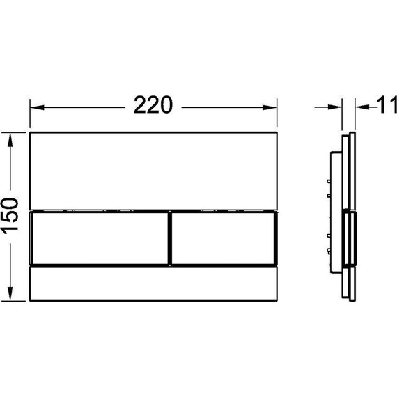 Кнопка смыва TECEsquare 9240805, зеленое стекло/хром глянцевый - фото 2