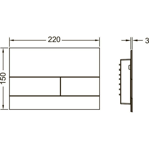 Кнопка смыва TECEsquare II 9240831, хром глянцевый - фото, картинка 2 Кнопка смыва TECEsquare II 9240831, хром глянцевый - фото 2