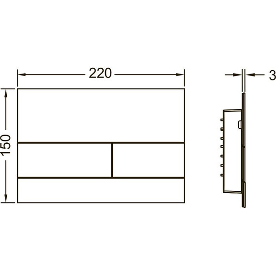Кнопка смыва TECEsquare II 9240841, глянец/красный позолоченный - фото 2