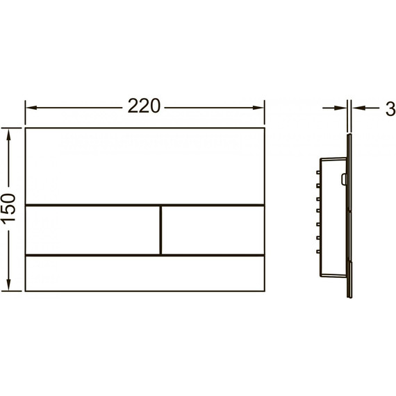 Кнопка смыва TECEsquare II 9240843, сатин/никелированный - фото 2
