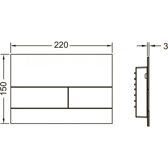 Кнопка смыва TECEsquare II 9240847, сатин позолоченный - фото 2