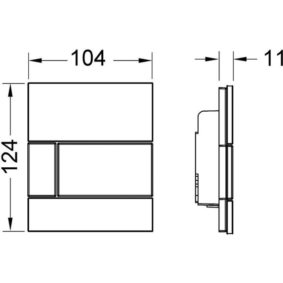 Кнопка смыва TECEsquare Urinal 9242808, чёрный/позолоченный - фото 2