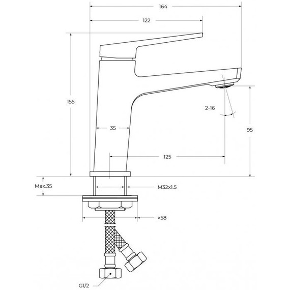 Набор смесителей BelBagno: Смеситель для ванны ARDENTE-VASM-CRM + смеситель для раковины ARDENTE-LVM-CRM-W0 (Новинка 2025) - фото 12