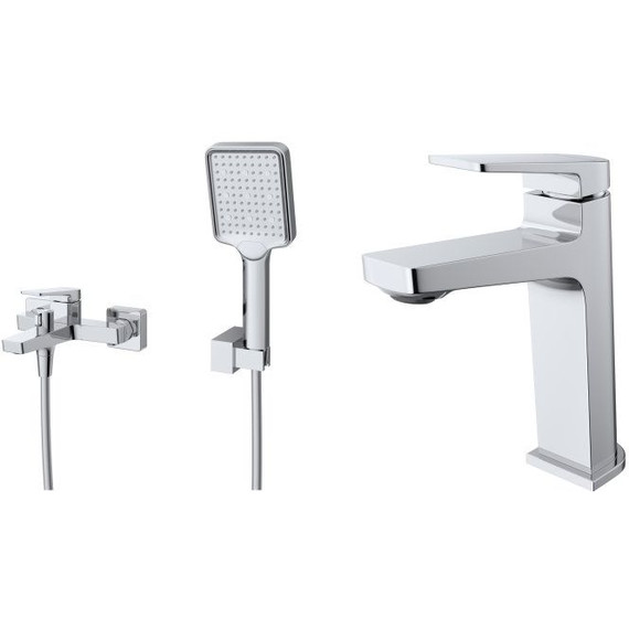 Набор смесителей BelBagno: Смеситель для ванны ARDENTE-VASM-CRM + смеситель для раковины ARDENTE-LVM-CRM-W0 (Новинка 2025) - фото 2