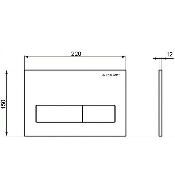 Кнопка смыва Azario AZ-ИУ00013, белый глянцевый - фото 3