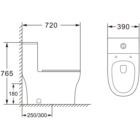 Унитаз-моноблок Azario Sinto AZ-1098 с крышкой микролифт - фото, картинка 3 Унитаз-моноблок Azario Sinto AZ-1098 с крышкой микролифт - фото 3