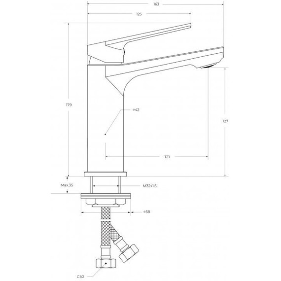 Набор смесителей Cezares: Смеситель для ванны COMFORT-VD-01 + смеситель для раковины COMFORT-LS-01-W0 (Новинка 2025) - фото 15