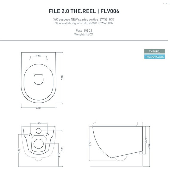 Унитаз подвесной безободковый ArtCeram File 2.0 FLV006 40 00, tortora matt - фото, картинка 2 Унитаз подвесной безободковый ArtCeram File 2.0 FLV006 40 00, tortora matt - фото 2