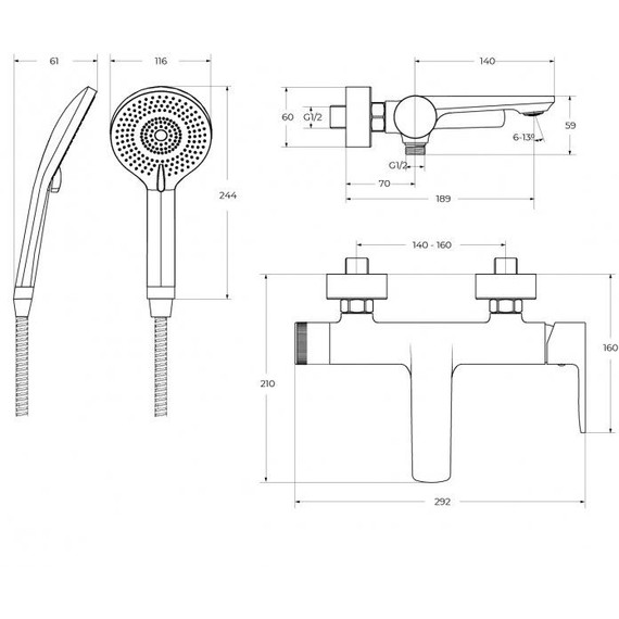 Набор смесителей Cezares: Смеситель для ванны LUX-VD-01 + смеситель для раковины LUX-LS-01-W0 (Новинка 2025) - фото 16