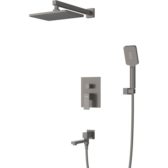Душевая система для ванны Cezares SLIDER-VDSET-GM, оружейная сталь - фото 3