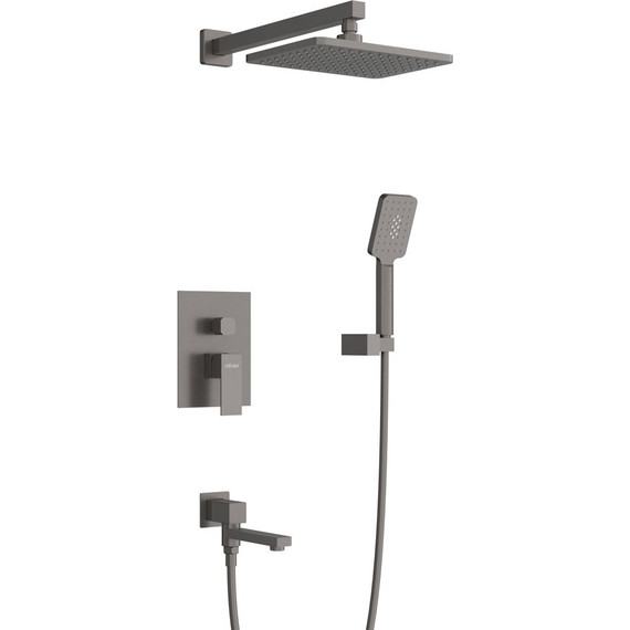 Душевая система для ванны Cezares SLIDER-VDSET-GM, оружейная сталь - фото 4