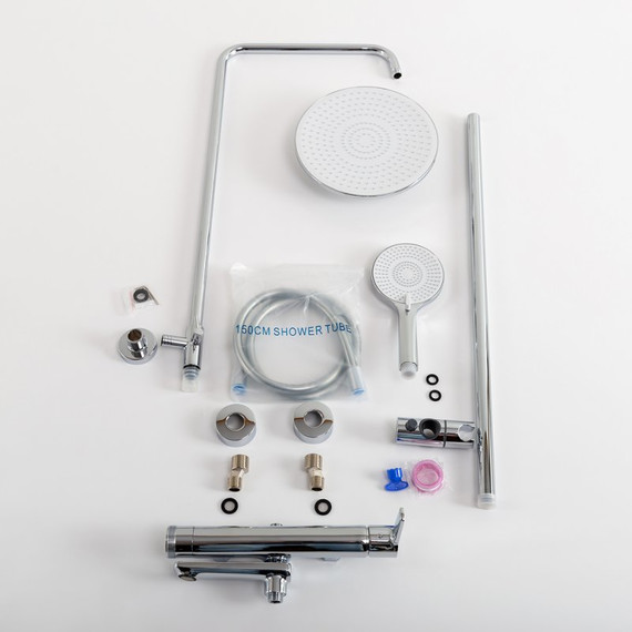 Душевой комплект Cezares: Душевая стойка LUX-CVD-01 + смеситель для раковины LUX-LS-01-W0 (Новинка 2025) - фото 13