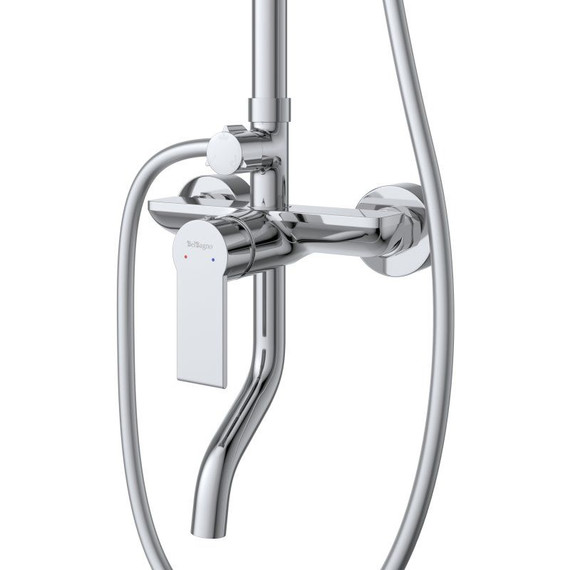 Душевой комплект BelBagno: Душевая стойка AURORA-VSCM-CRM + смеситель для раковины AURORA-LVM-CRM-W0 (Новинка 2025) - фото 12