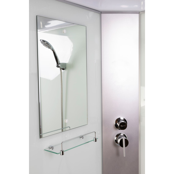 Душевая кабина Niagara Classic 90х90х215 см NG-2308-14, высокий поддон (40см), стекло матовое, профиль серебро (безсиликоновая сборка) - фото 16