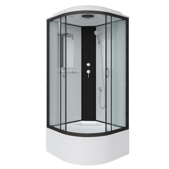 Душевая кабина Niagara Classic 80х80х215 см NG-6707-14, высокий поддон (40см), стекло прозрачное, профиль черный (безсиликоновая сборка) - фото 14