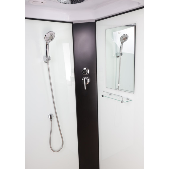 Душевая кабина Niagara Classic 80х80х215 см NG-6707-14, высокий поддон (40см), стекло прозрачное, профиль черный (безсиликоновая сборка) - фото 4