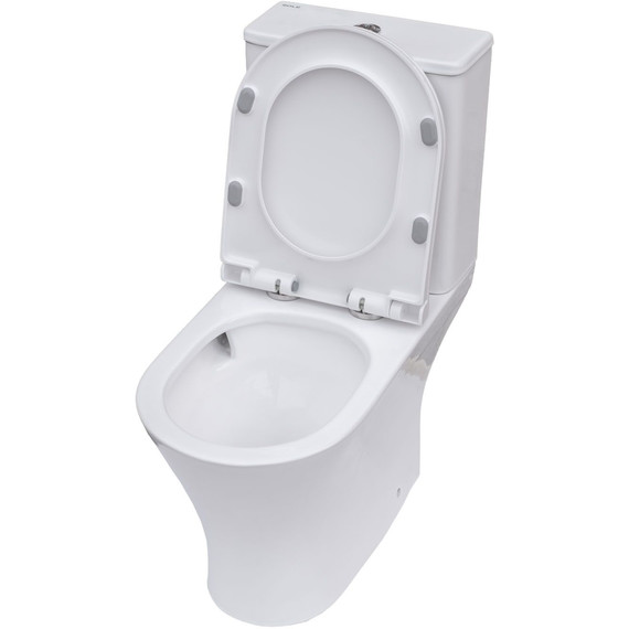 Унитаз-компакт безободковый Sole Boho Turbo с тонкой крышкой микролифт (система смыва Торнадо) - фото 9