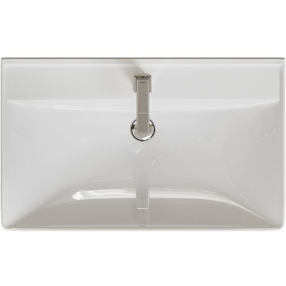 Тумба напольная с раковиной Mirsant Flat 80/2 80 см (раковина Line 80) белый - фото 6