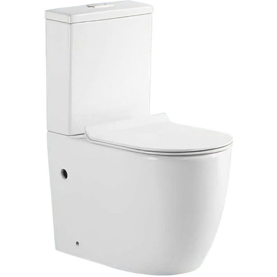 Унитаз-компакт безободковый Sole Porto Turbo с тонкой крышкой микролифт (система смыва Торнадо) - фото 2