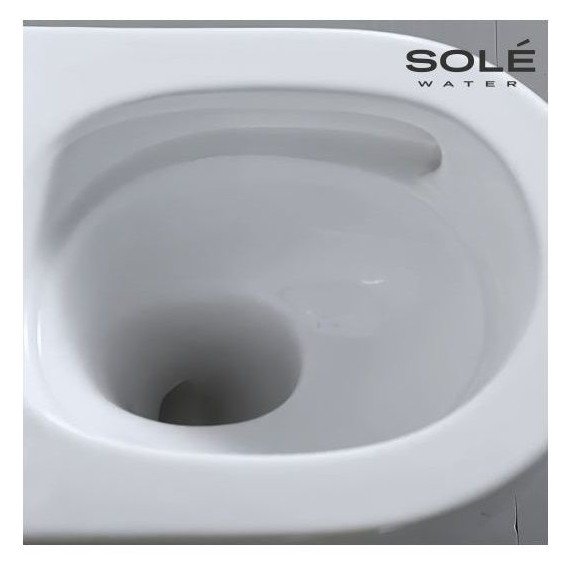Унитаз-компакт безободковый Sole Porto Turbo с тонкой крышкой микролифт (система смыва Торнадо) - фото 4