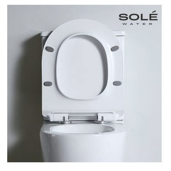 Унитаз-компакт безободковый Sole Porto Turbo с тонкой крышкой микролифт (система смыва Торнадо) - фото 5