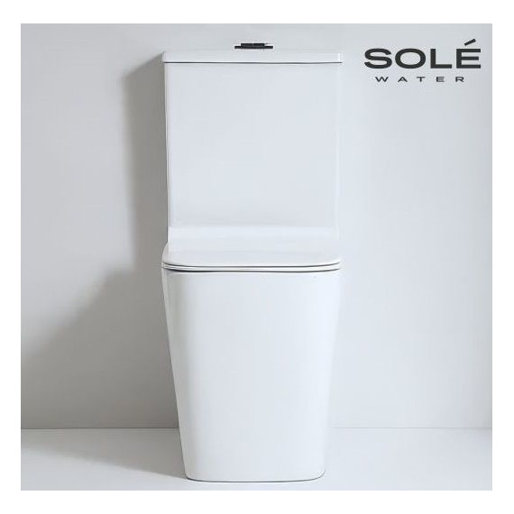 Унитаз-компакт безободковый Sole Rif Turbo с тонкой крышкой микролифт (система смыва Торнадо) - фото 3