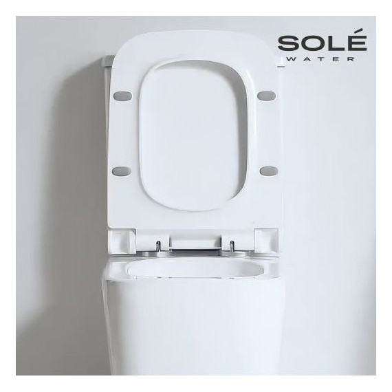 Унитаз-компакт безободковый Sole Rif Turbo с тонкой крышкой микролифт (система смыва Торнадо) - фото 5