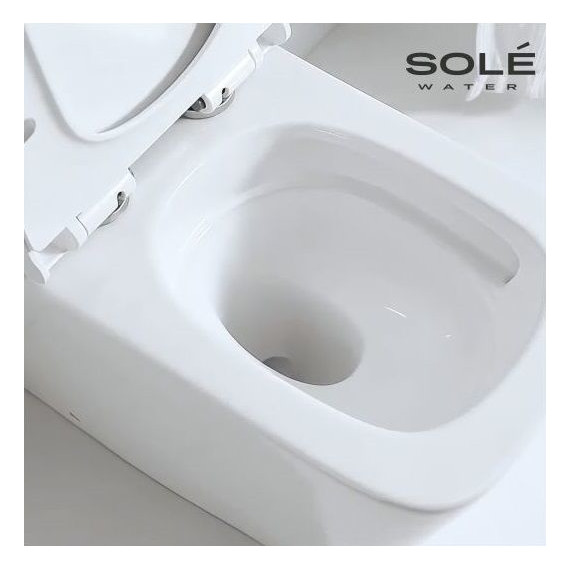 Унитаз-компакт безободковый Sole Rif Turbo с тонкой крышкой микролифт (система смыва Торнадо) - фото 6