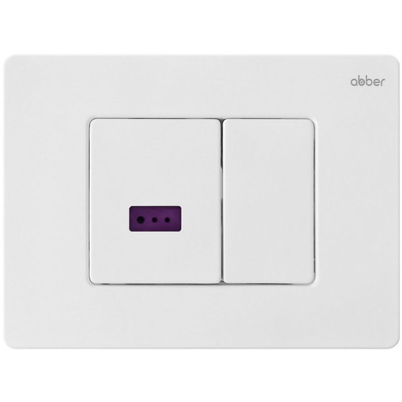 Кнопка смыва сенсорная Abber AC0122SMW, белый матовый - фото 